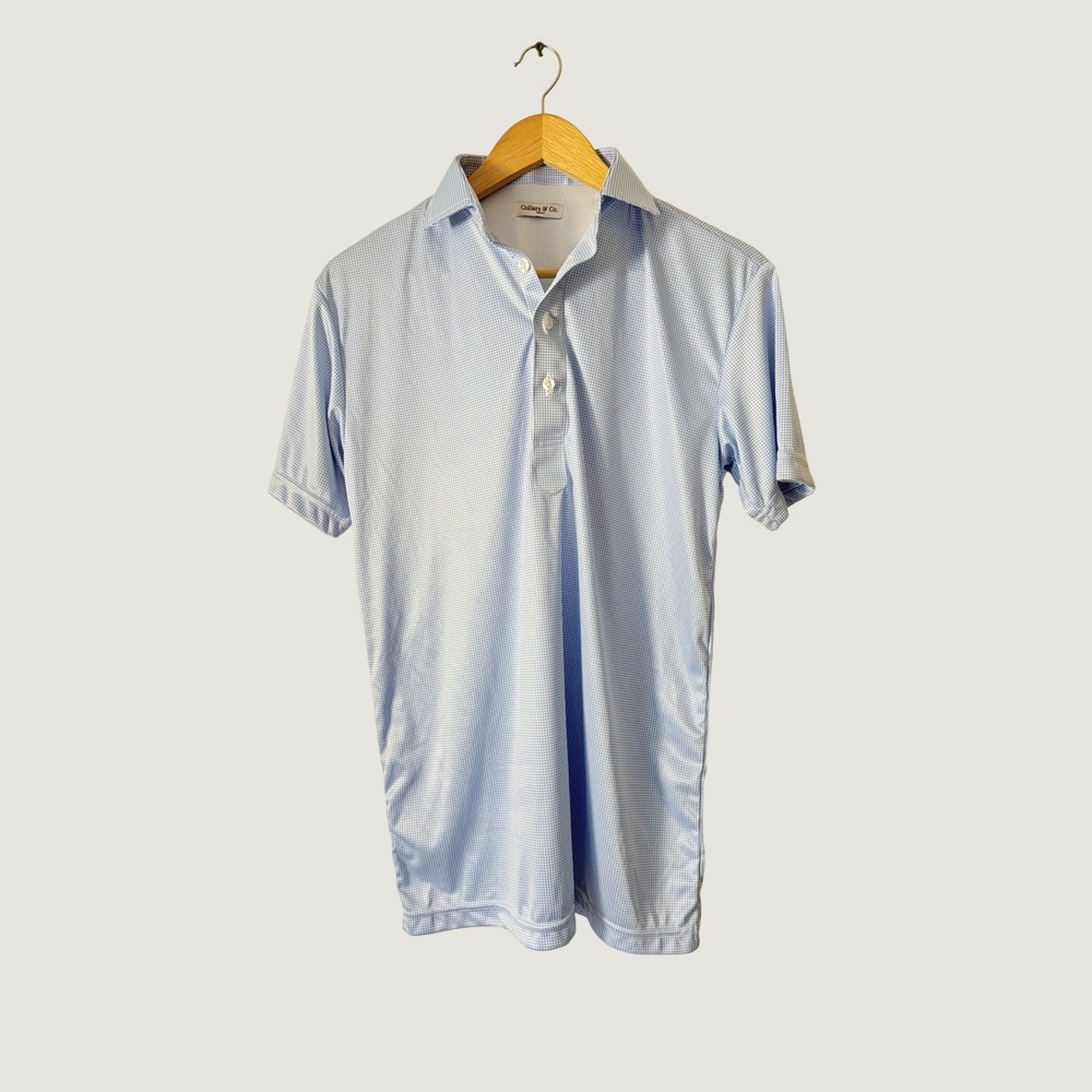 Collars & Co Mens Dress Collar Polo Shirt Short Sleeve Small